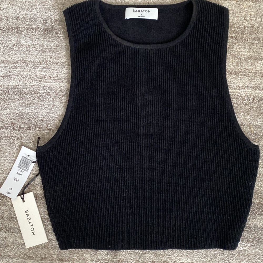 Aritzia Babaton Knit Racer Cropped Tank